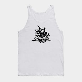 ALPHABET-black Tank Top